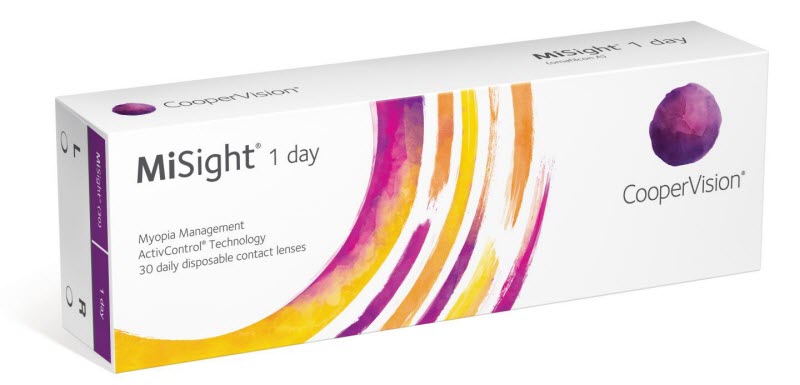 MiSight contact lense package used for Myopia